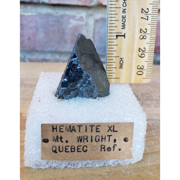 Hematite Crystal Mineral, Mt. Wright, Quebec Canada, Estate Specimen 42g - Picture 8 of 8